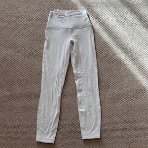 White lululemon align leggings. Size 4